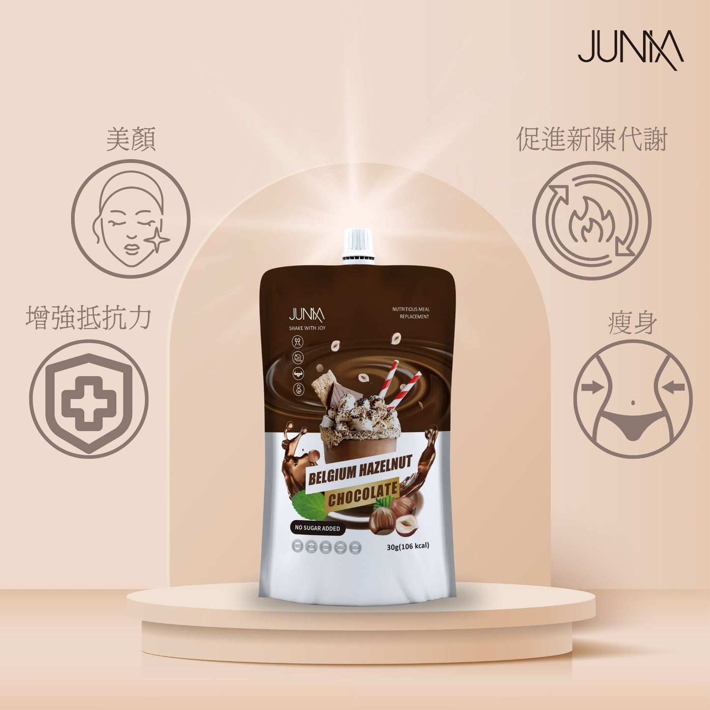 【榛子可可奶昔】瘦身代餐(含美肌專利及維生素)
